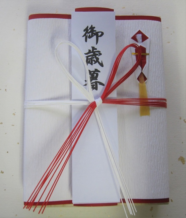 結び盆　三種　紙箱入 高級桐箱金封合せ型 お祝い用 紅白七本蝶結び