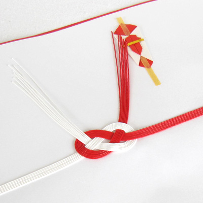 水引付掛け紙紅白七本 10枚入 クラッシックデザインの本格派！