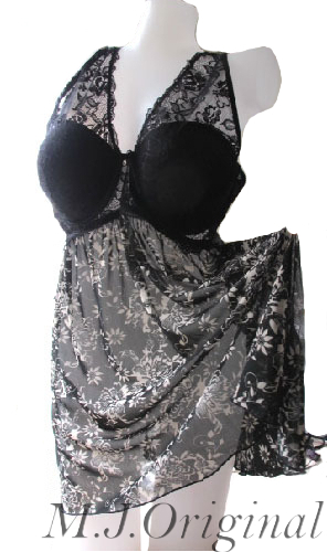 ★Tバック付き★シリコンバスト用　セクシー　スリップ　ESSP｜M.J.Original