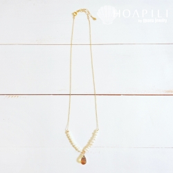 hp_n166 14KGF製 ビアクオーツ 淡水パール ネックレス BEACH PARTY