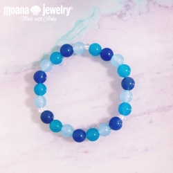 moana_b132 海を感じるカルセドニー 水晶 ブレスレット