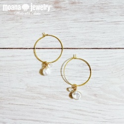 moana_p357 淡水パール バロックパール クリスタル フープピアス  Mook