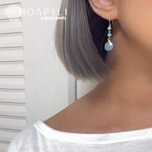 １4Kgf天然石HappyHalloweenの片耳用ピアス 14Kgf天然石HappyHalloweenの片耳用ピアス