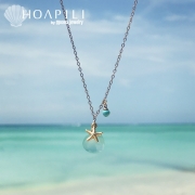 14KGF ネックレス 海を感じるシェル・珊瑚・天然石を使用した