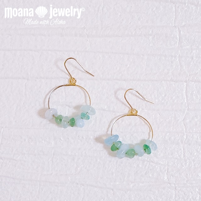 moana_p359　海を感じるフープピアス　 sea