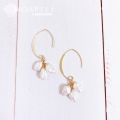 hp_p243　14KGF 淡水パール フックピアス　White Pearl