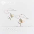 hp_p271　SV925ヒトデピアス　Pearl&STAR FISH
