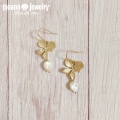 moana_p356 フラワー 淡水パール バロックパール ピアス  Flower