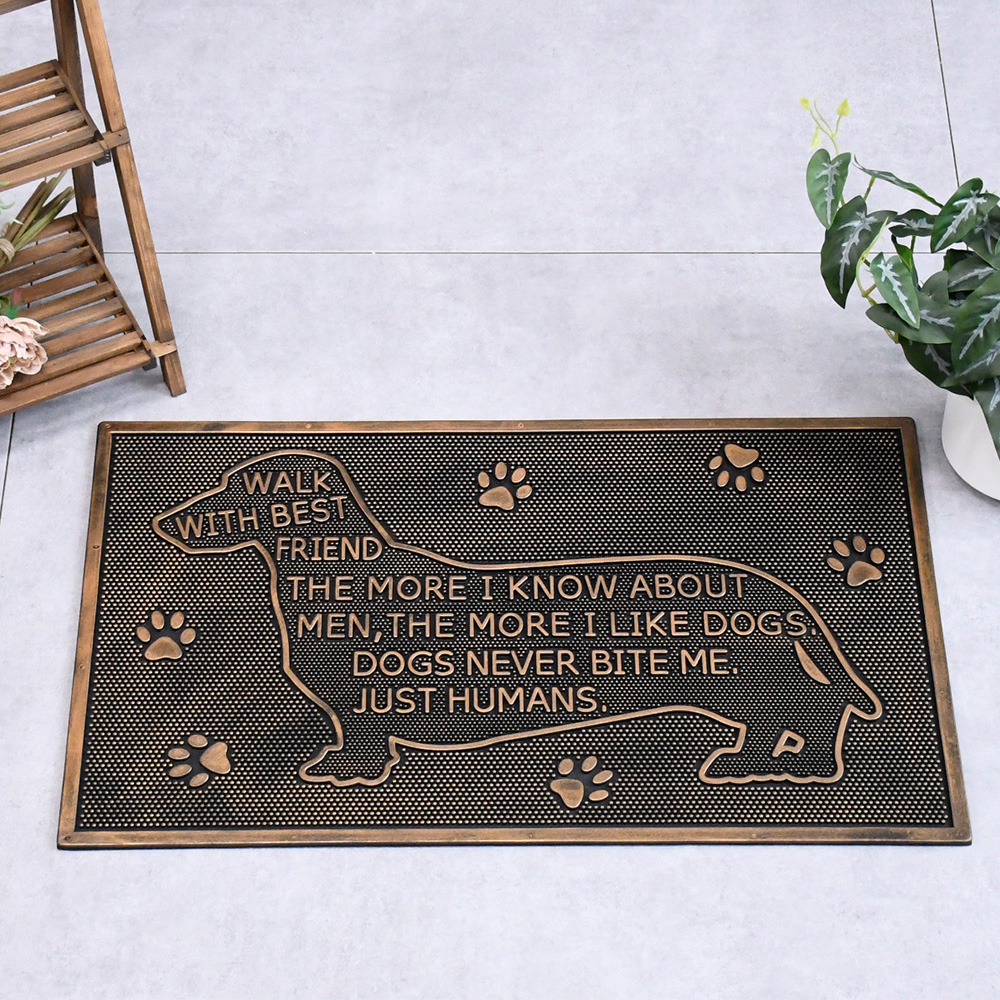 玄関マット ラバーマット 屋外 おしゃれ エントランスマット ドアマット 玄関 welcome ウェルカム ゴム 泥落とし 外 玄関ラバーマット 75×45cmタイプ 屋外用 ドアマット 犬 ドッグ dog