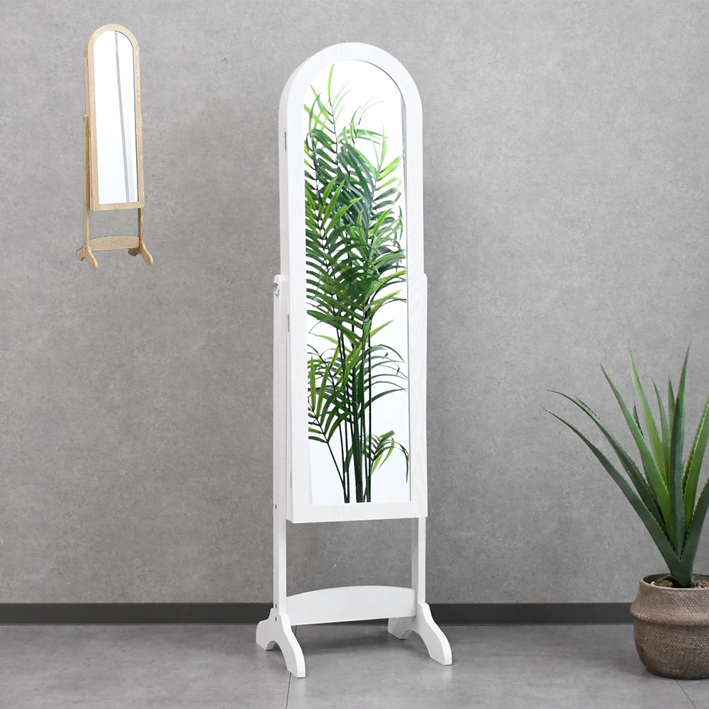 姿見ミラーアクセサリー収納付 鏡 ドレッサー mobler 姿見ミラーアクセサリー収納付 鏡 ドレッサー mobler