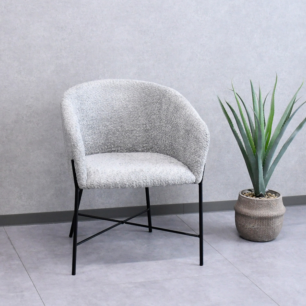 【1本限定】 ダイニングチェア 椅子 チェアー ブークレ タオル生地 韓国 おしゃれ アウトレット アウトレット家具 激安 通販