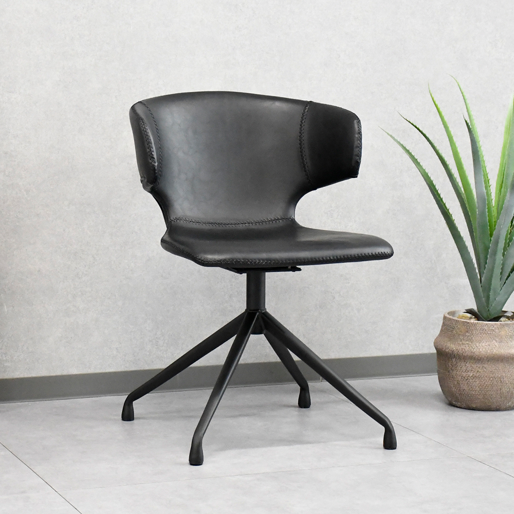 【アウトレット商品】 ダイニングチェア 回転 椅子 レザー