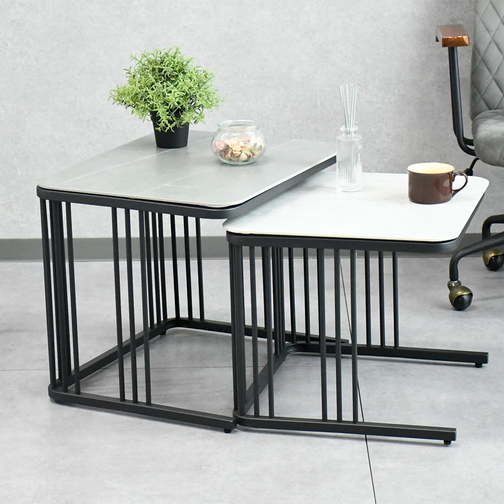 【アウトレット商品】 セラミックネストテーブル 机 サイドテーブル