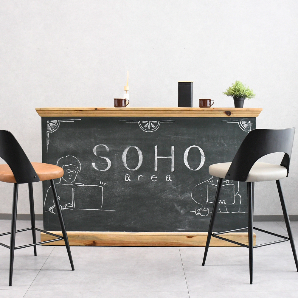 新品アウトレット】 黒板付きカウンターテーブル mobler
