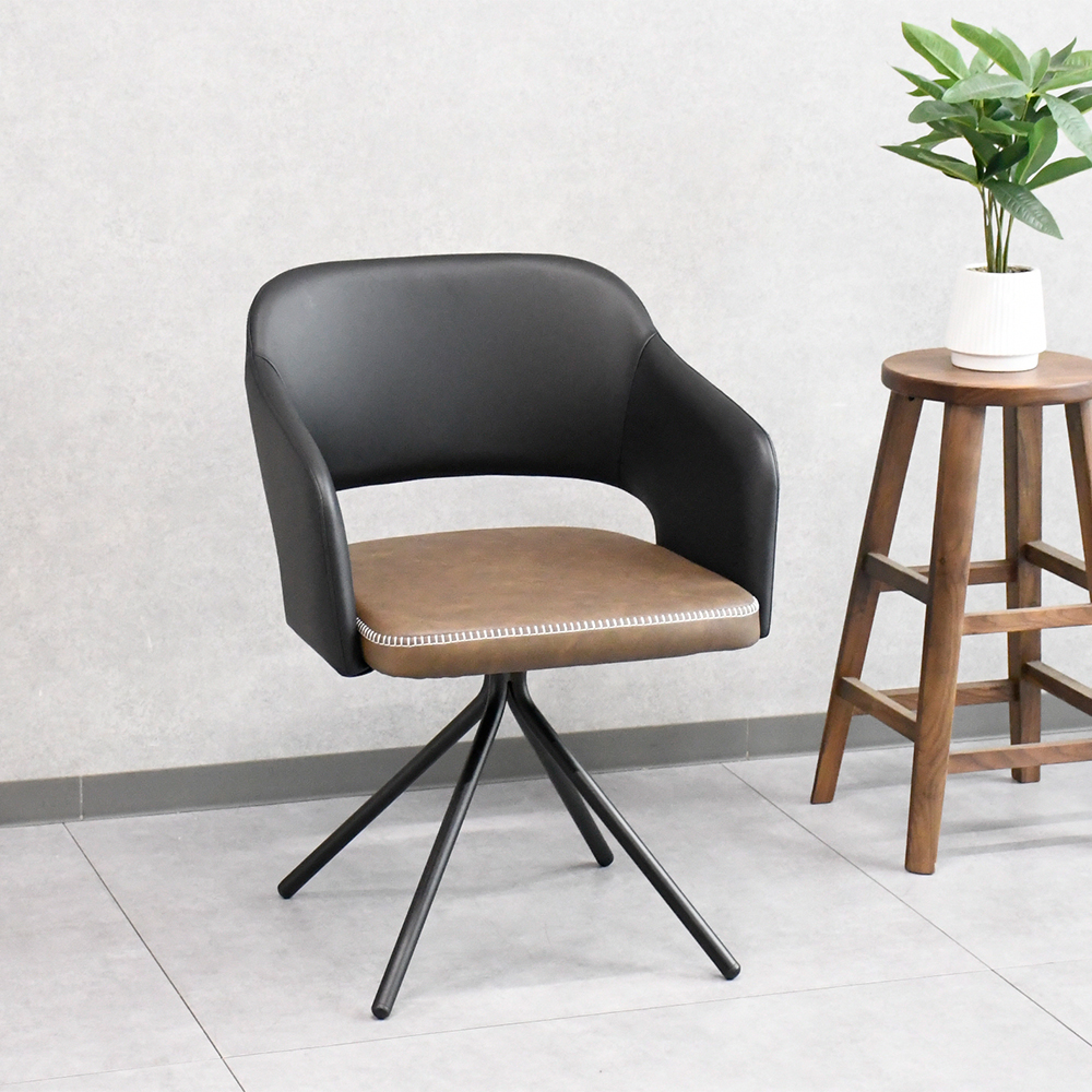 モダンスタイル 肘付き回転式ダイニングチェア FD30D [アウトレット:撮影品]