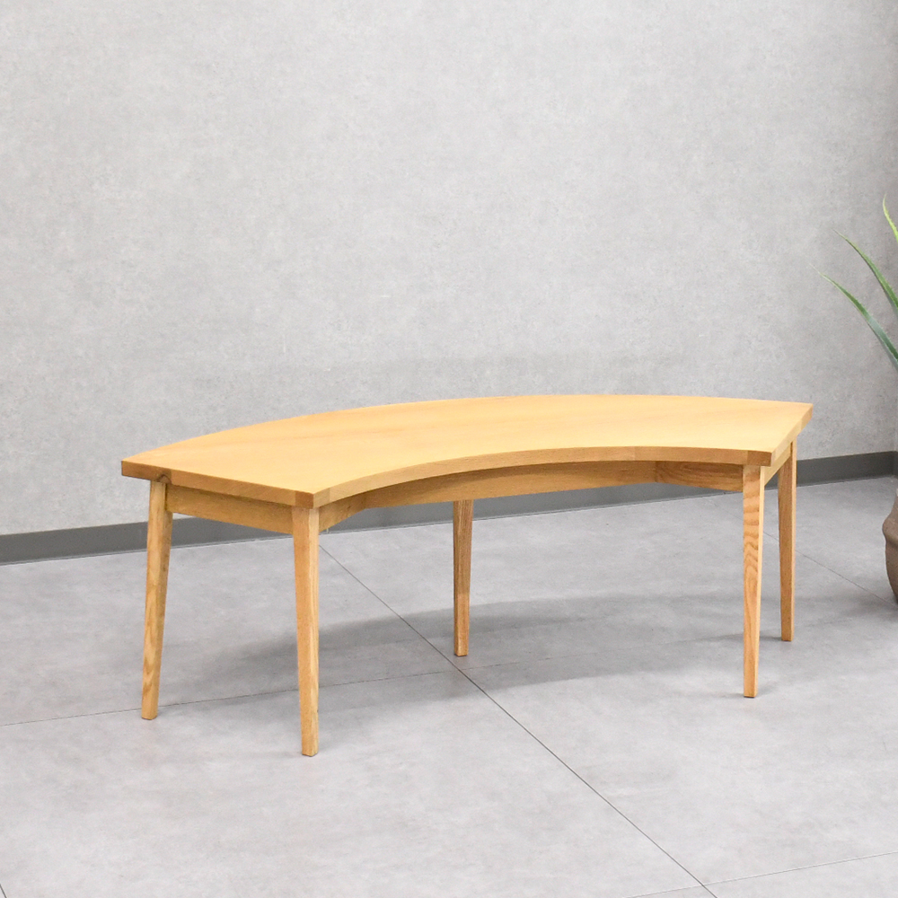 【アウトレット商品】 半円ダイニングベンチ124cm幅