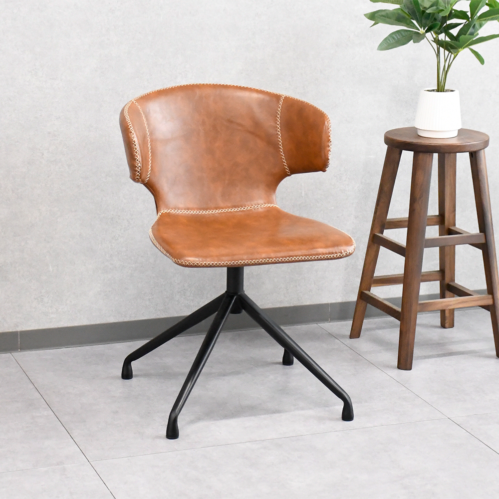 【アウトレット商品】 北欧モダンデザイン回転式ダイニングチェア