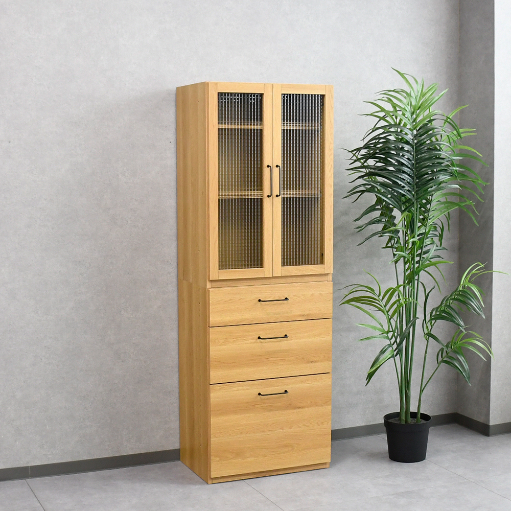 【アウトレット商品】 60cm幅国産半完成品食器棚 キッチン収納