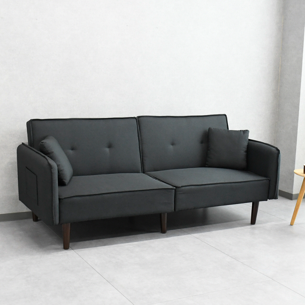 【アウトレット商品】 ソファーベッド 背もたれ分割リクライニング