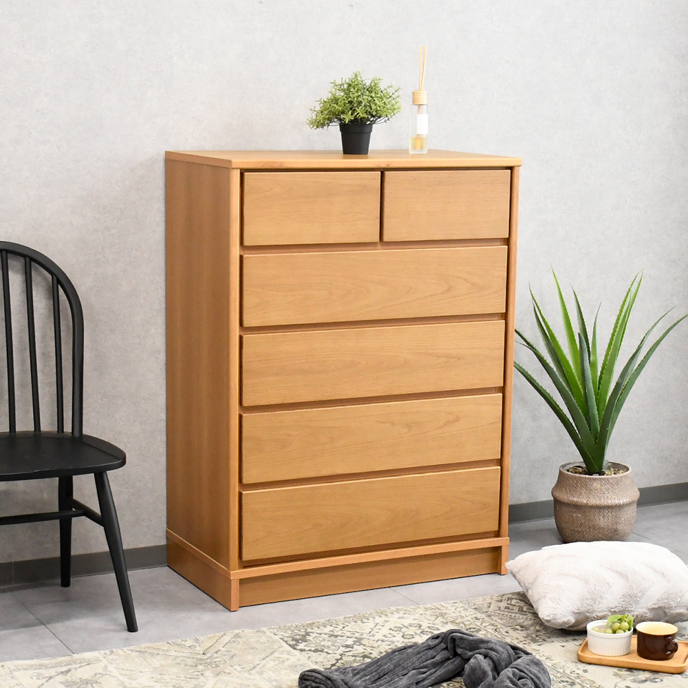 【アウトレット商品】 80cm幅国産完成品ホワイトオークチェスト