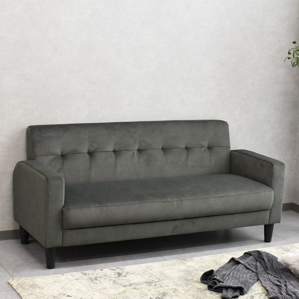 【アウトレット商品】 滑らかな質感の2.5人掛けソファ