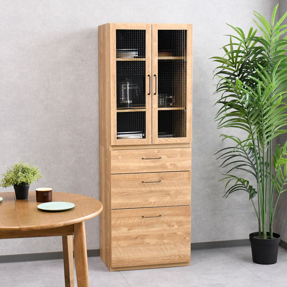 【アウトレット】国産完成品 60cm幅キッチンボード 食器棚 FE1C