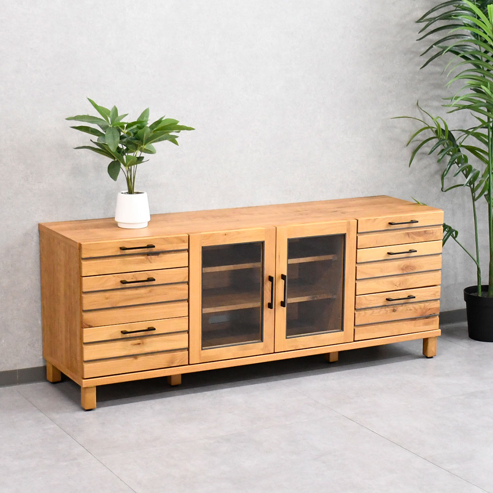 国産アルダー無垢材150cm幅テレビ台 サイドボードとしてもOK OD23M [アウトレット:撮影品]