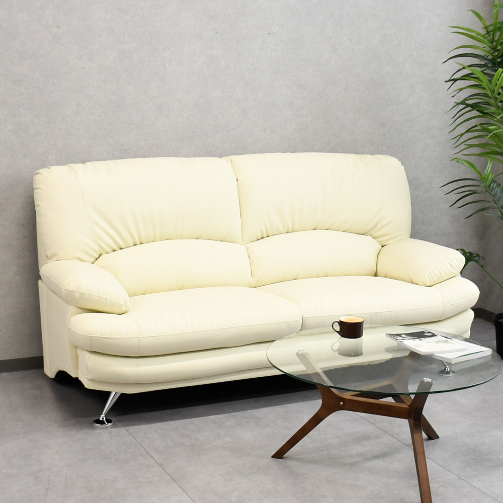 【アウトレット】合成皮革3人掛けソファ スイート 関家具 FG23E