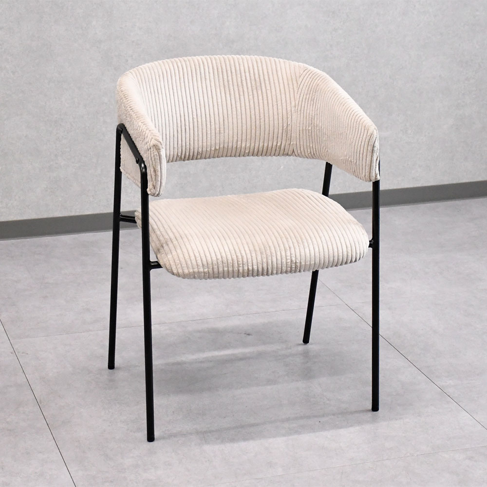 【アウトレット】コーデュロイ北欧デザインダイニングチェア 椅子 FG24H