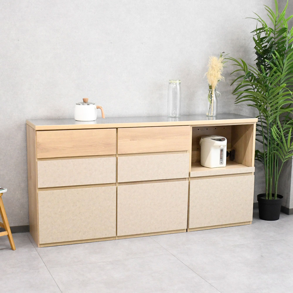 【新品アウトレット】 国産完成品180cm幅キッチンカウンター FH18B