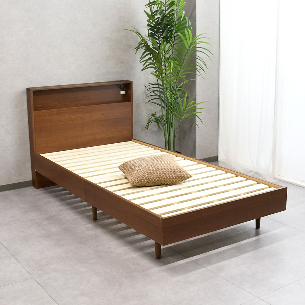 ACTUS シングルベッド アルダー材 新品アウトレット】アルダー無垢材シングルベッド フレームのみ すのこ