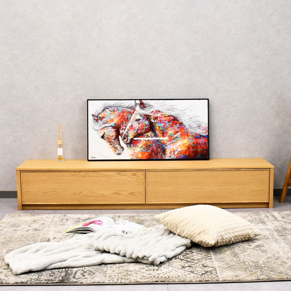 【新品アウトレット】 オーク突板完成品180cm幅テレビボード テレビ台 FH6B