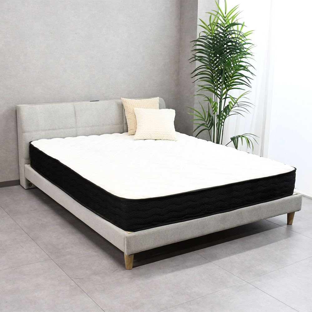 【新品アウトレット】クイーンベッドフレームのみ ファブリックベッド FH8A