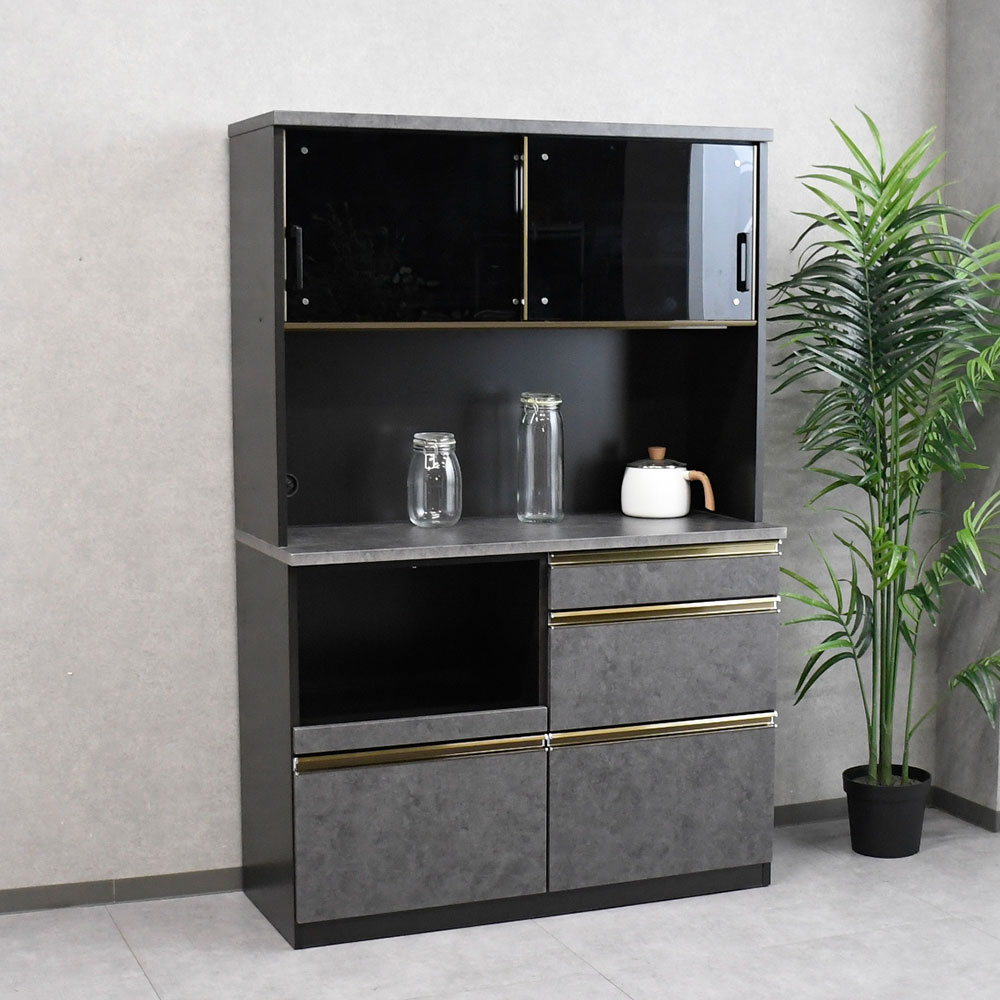 【新品アウトレット】120cm幅食器棚 キッチン収納 キッチンボード FI18G