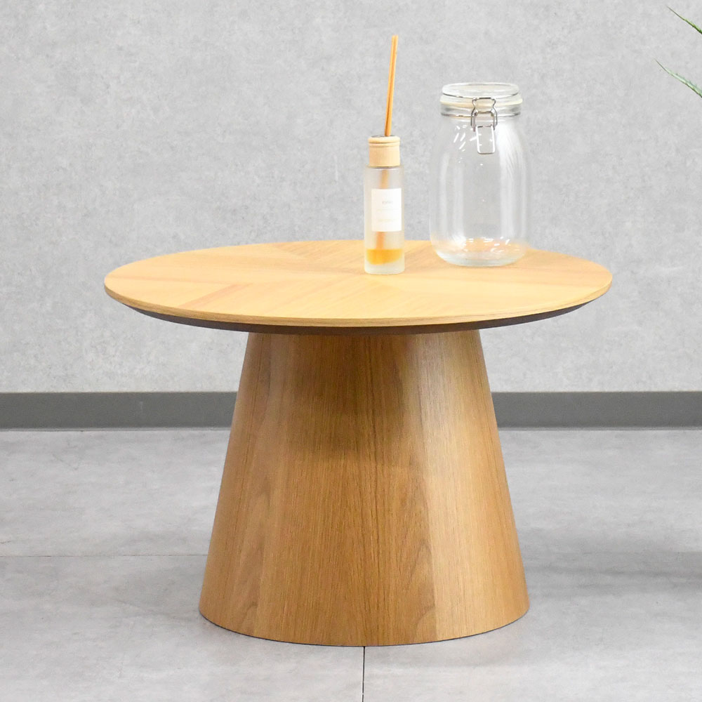 【新品アウトレット】  ヘリンボーン柄60cm幅ローテーブル FI19A