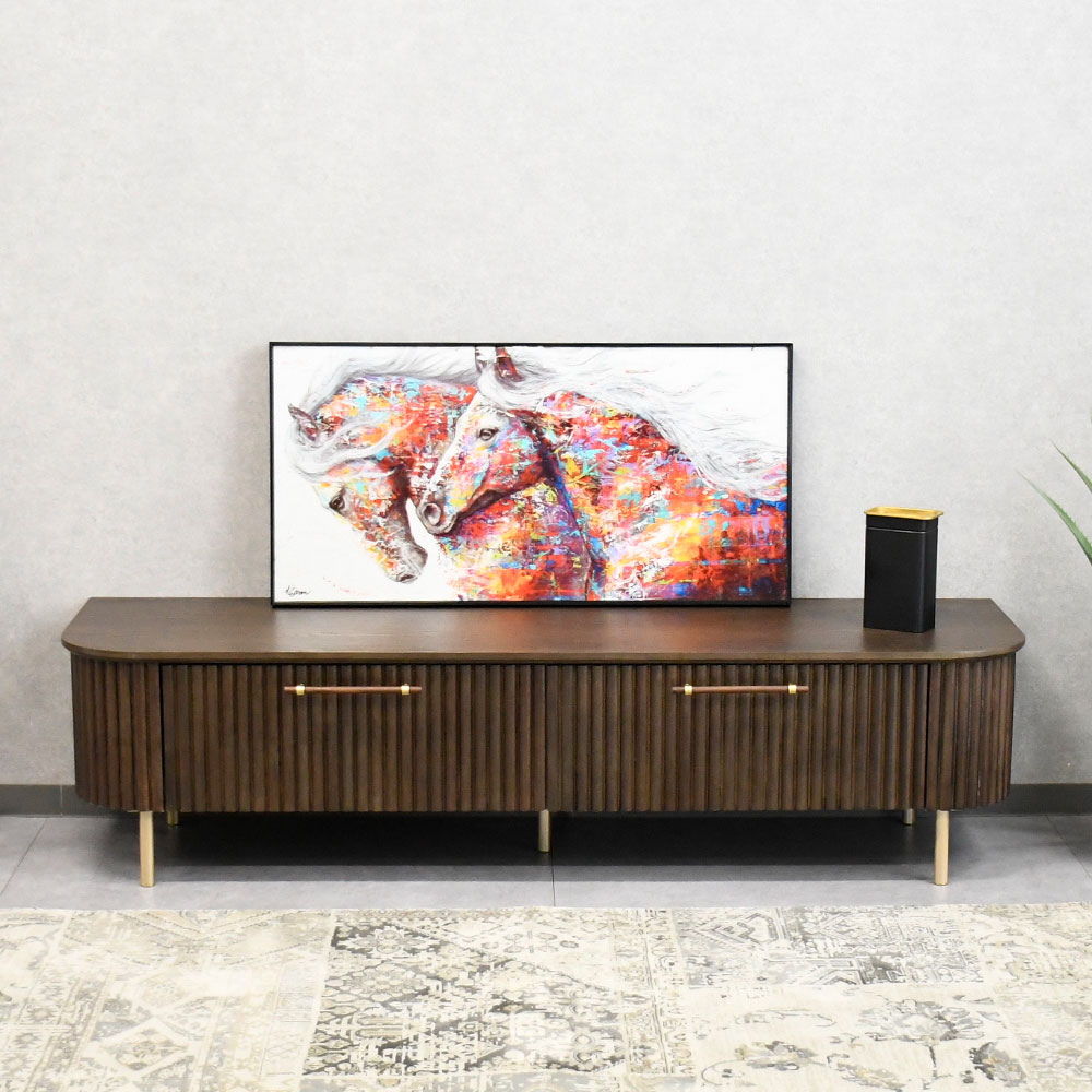 【新品訳ありアウトレット】ラバーウッド無垢160cm幅テレビボード テレビ台 FI1H