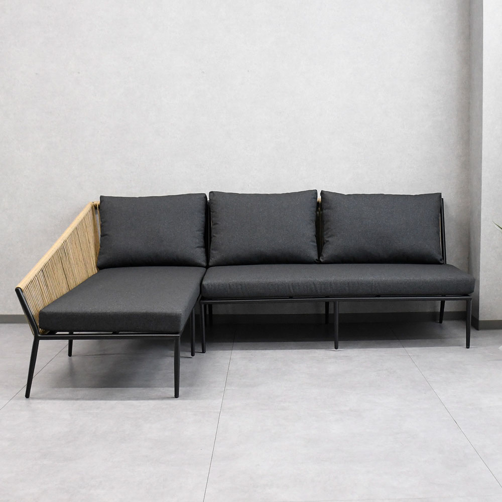 【新品アウトレット】ガーデンニングソファ カウチソファ L字ソファ 3人掛け FI22H