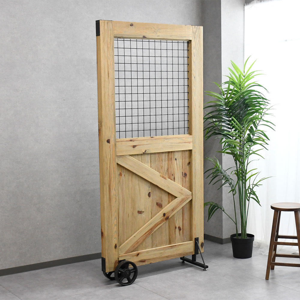 新品アウトレット】100cm幅パイン古木材パーテーション 間仕切り FI24A