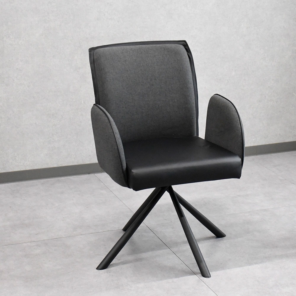 【新品アウトレット】回転式肘付きダイニングチェア FI24I