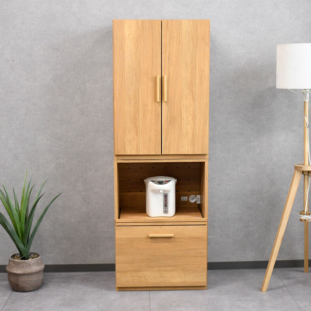 【新品アウトレット】国産完成品60cm幅食器棚 キッチン収納 FI3B