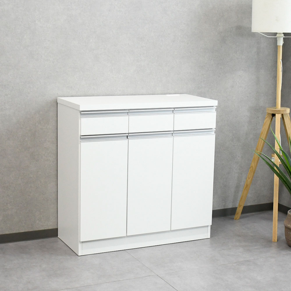 【新品アウトレット】国産完成品90cm幅キッチン収納 食器棚 FI3F