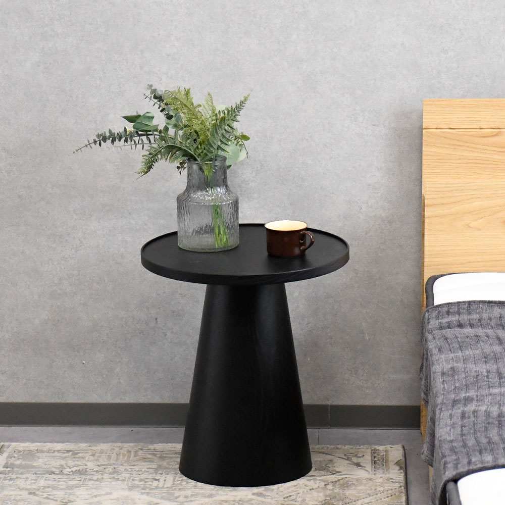 【新品アウトレット】オーク突板46cm幅サイドテーブル FI9C