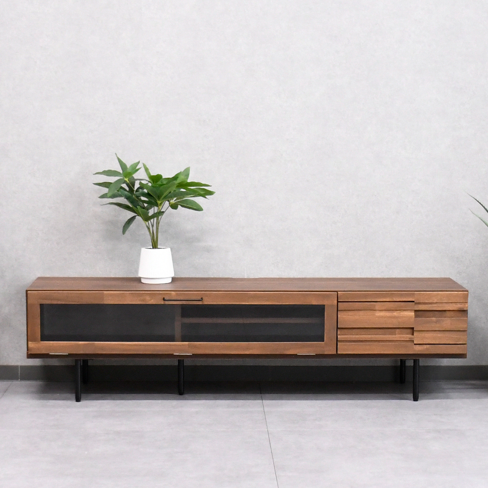 【1本限定】 150cm幅アカシア無垢材 テレビボード テレビ台 日本製