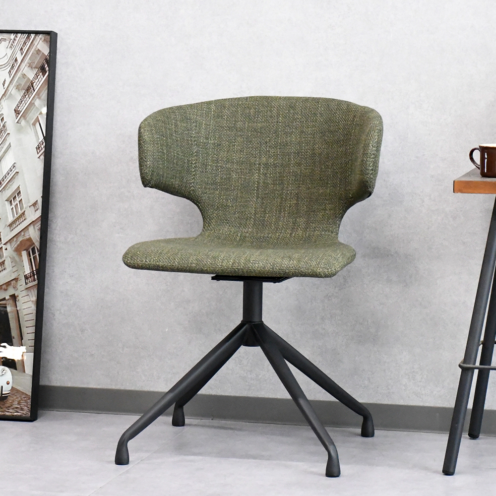 【アウトレット商品】 ダイニングチェア 回転 カーキ