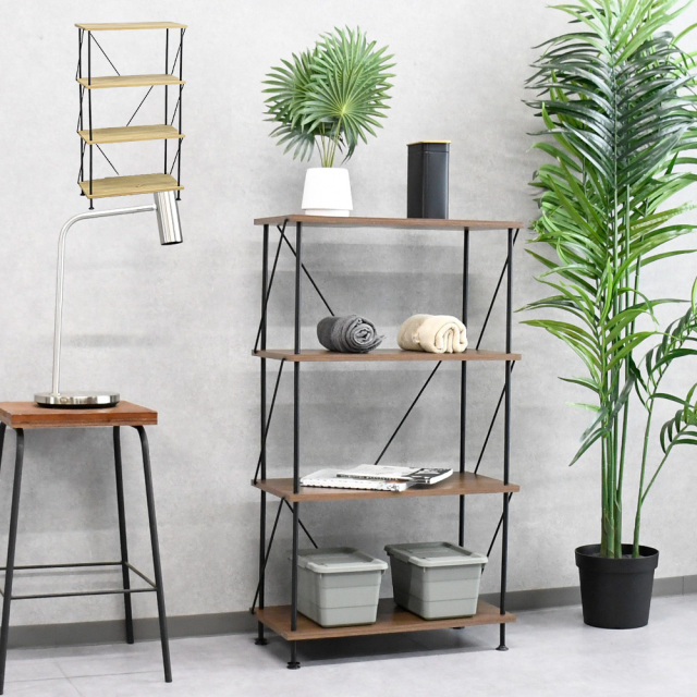 工具不要の簡単組立】 オープンラック オープンシェルフ 収納 3段 4段