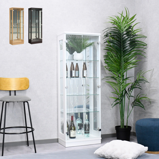 ガラスコレクションケース フィギュアケース 4段 クリア 幅62cm 奥行