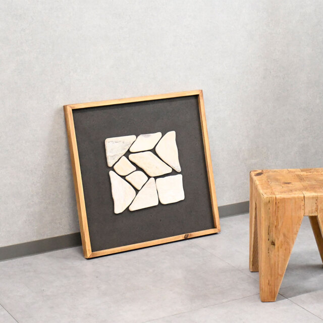 北欧ナチュラルスタイル古木リサイクルパインウッドパネル アート