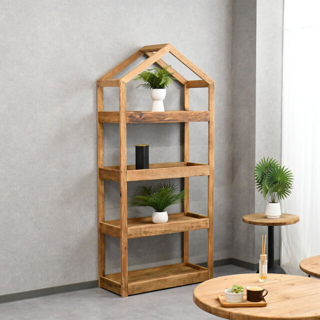 北欧ナチュラルスタイル古木リサイクルパイン70cm幅ローテーブル