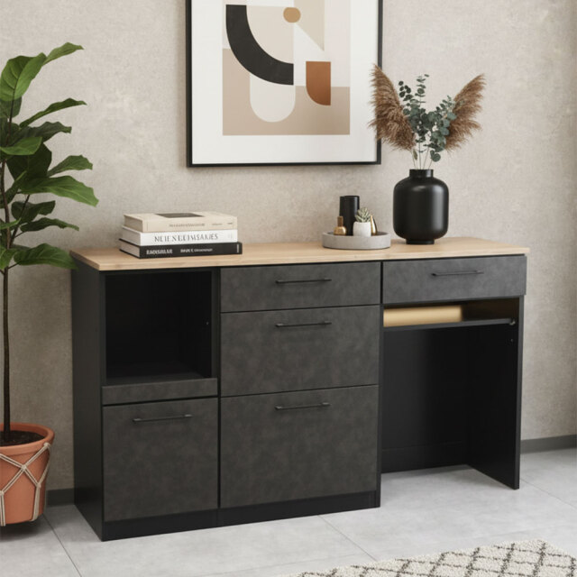 160cm幅国産ジャパンディキッチンカウンター 