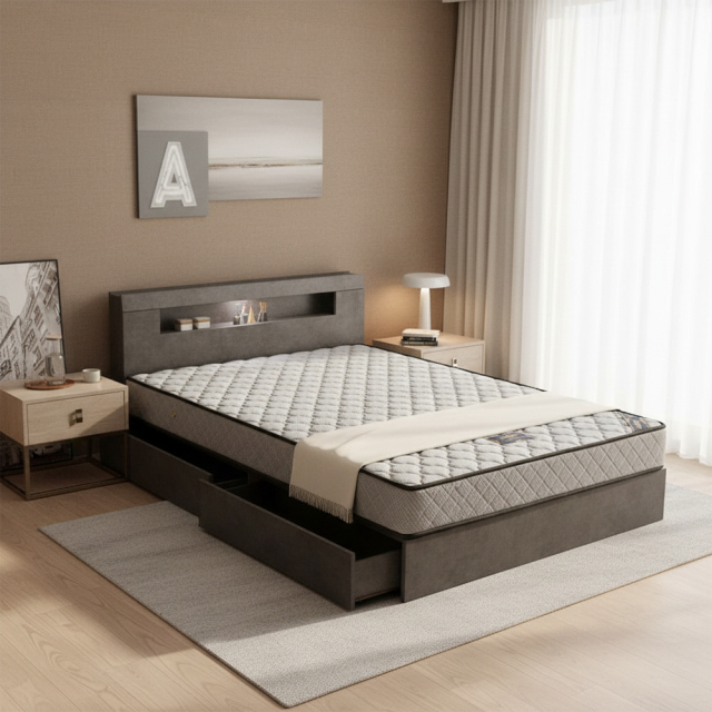 【送料込み】【美品 ダブルサイズ】ベッドフレーム ライトグレー 楽天市場】【超ポイントバック祭期間中全品ポイント5倍】ダブルベッド